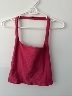 Intimately by Free People Pink Knit Halter Tank with Open Back